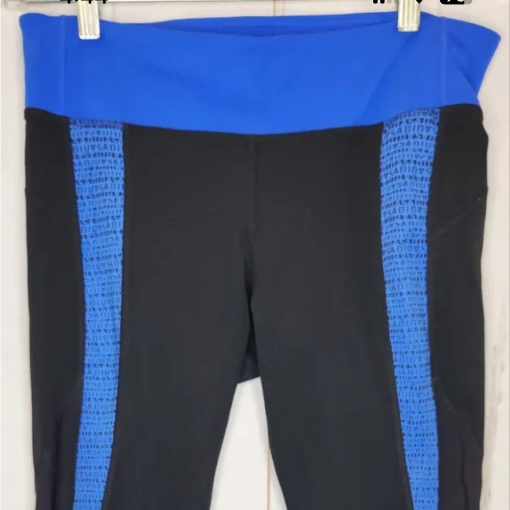 Adidas Climalite Response women's small black & blue activewear leggings yoga